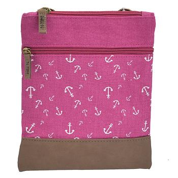 Handtasche Canvas Crossbag Anker pink von No Name